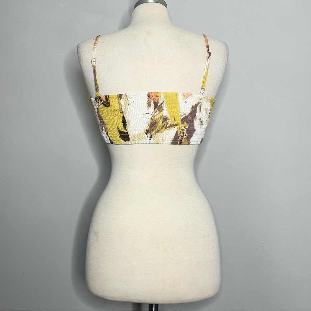 AKIRA Tie Front Bustier Cropped Tank Bra Top - Picture 4 of 8